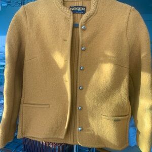 Geiger Vintage Women's Mustard Cardigan Sweater made in Austria
